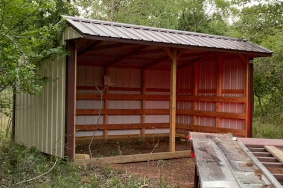 10×16 Metal Horse Barn in Noble, Ok