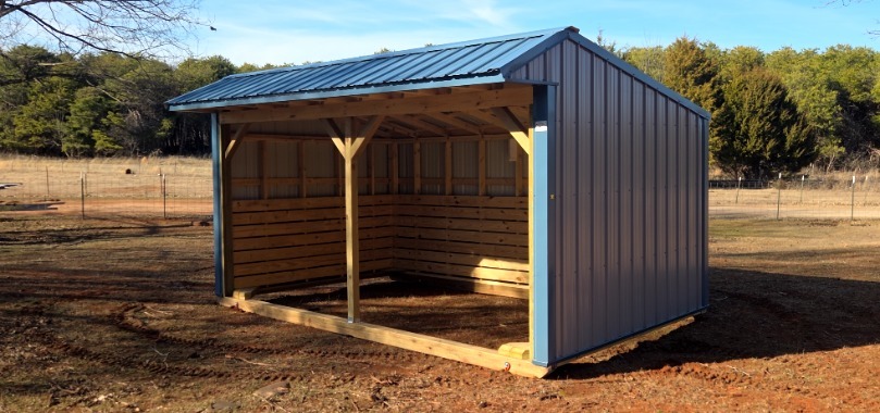 10×16 Metal Horse Barn In Macomb, OK