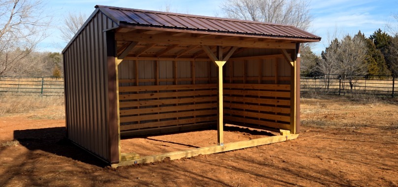 10×16 Metal Horse Barn In Mustang, OK