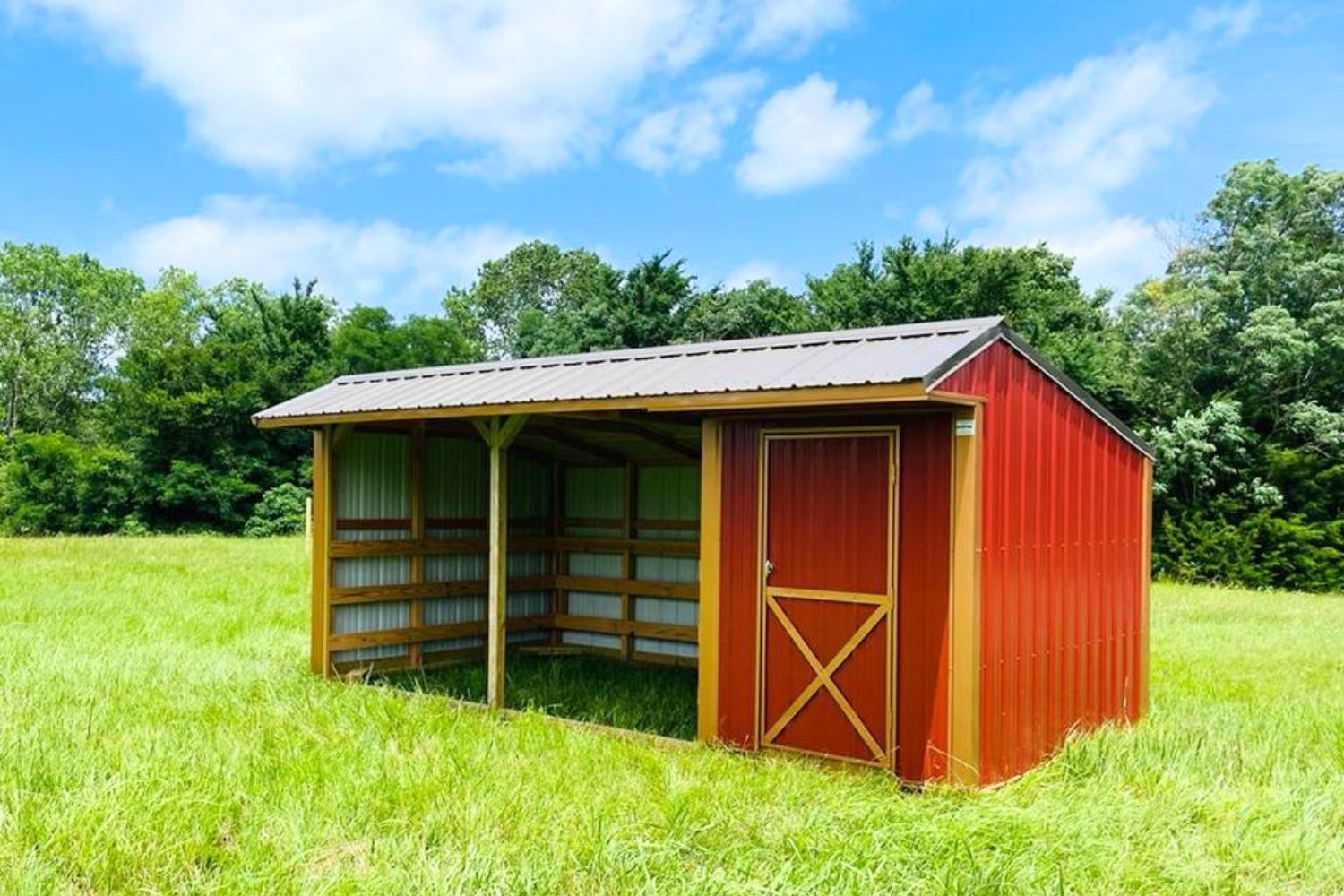 10×20 Metal Horse Barn With Tack Room in Maud, OK