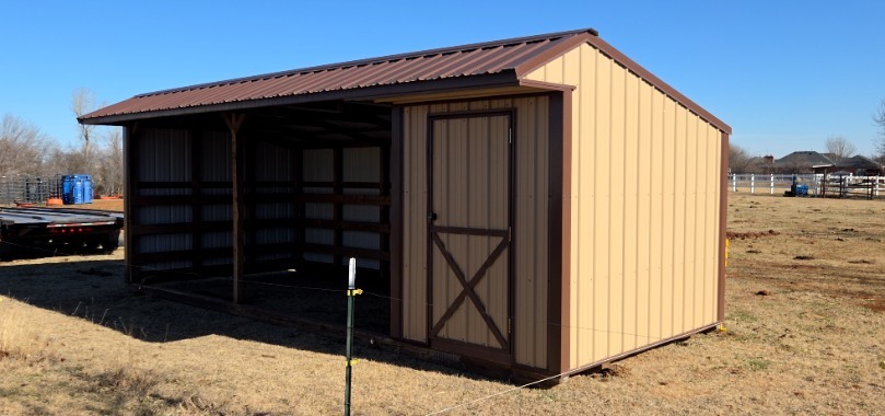 10×24 Metal Horse Barn In Piedmont, OK