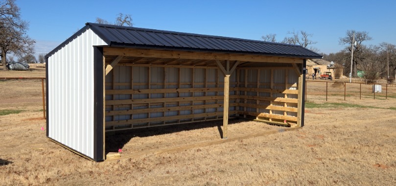 10×24 Metal Horse Barn In Guthrie, OK