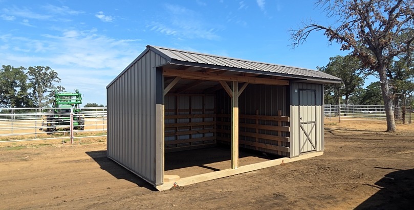 12×20 Metal Horse Barn with Tack Room in Duncan, OK