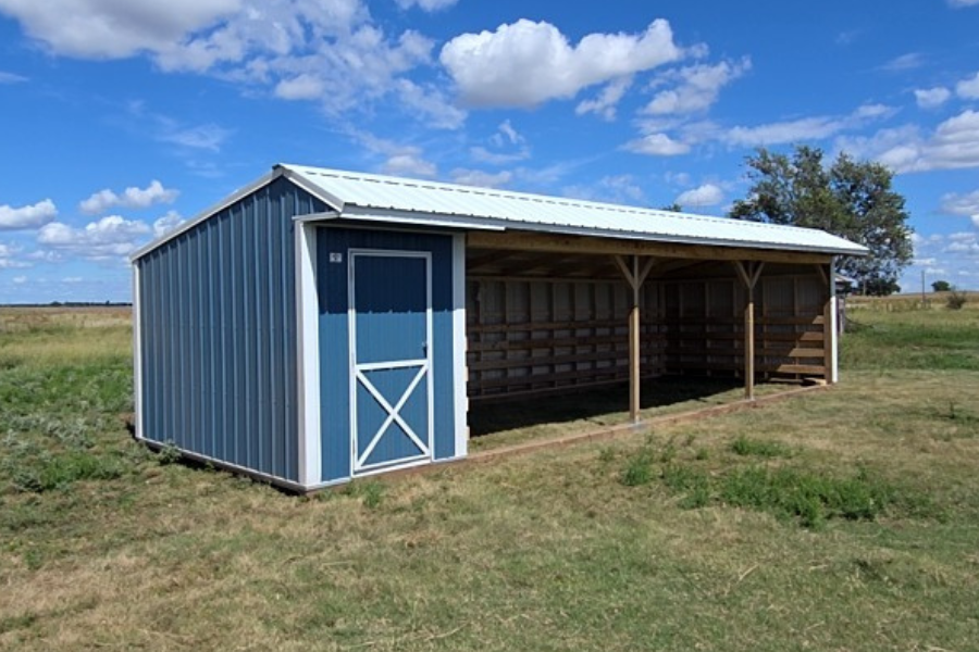 12×36 Metal horse Barn with tack in Mullinville, Ks