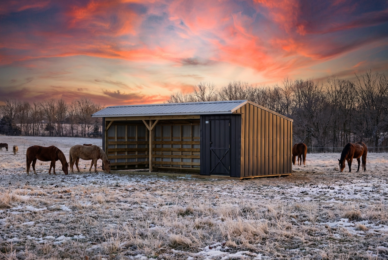 Flexible, Portable, and Practical: Why Run-In Sheds Are a Smart Shelter Solution for Oklahoma Livestock Owners