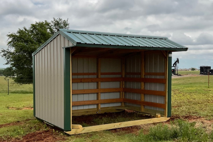 8×12 Metal Horse Barn in Guthrie, OK