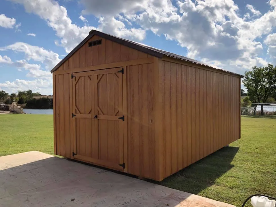 Wood storage shed for sale in Oklahoma