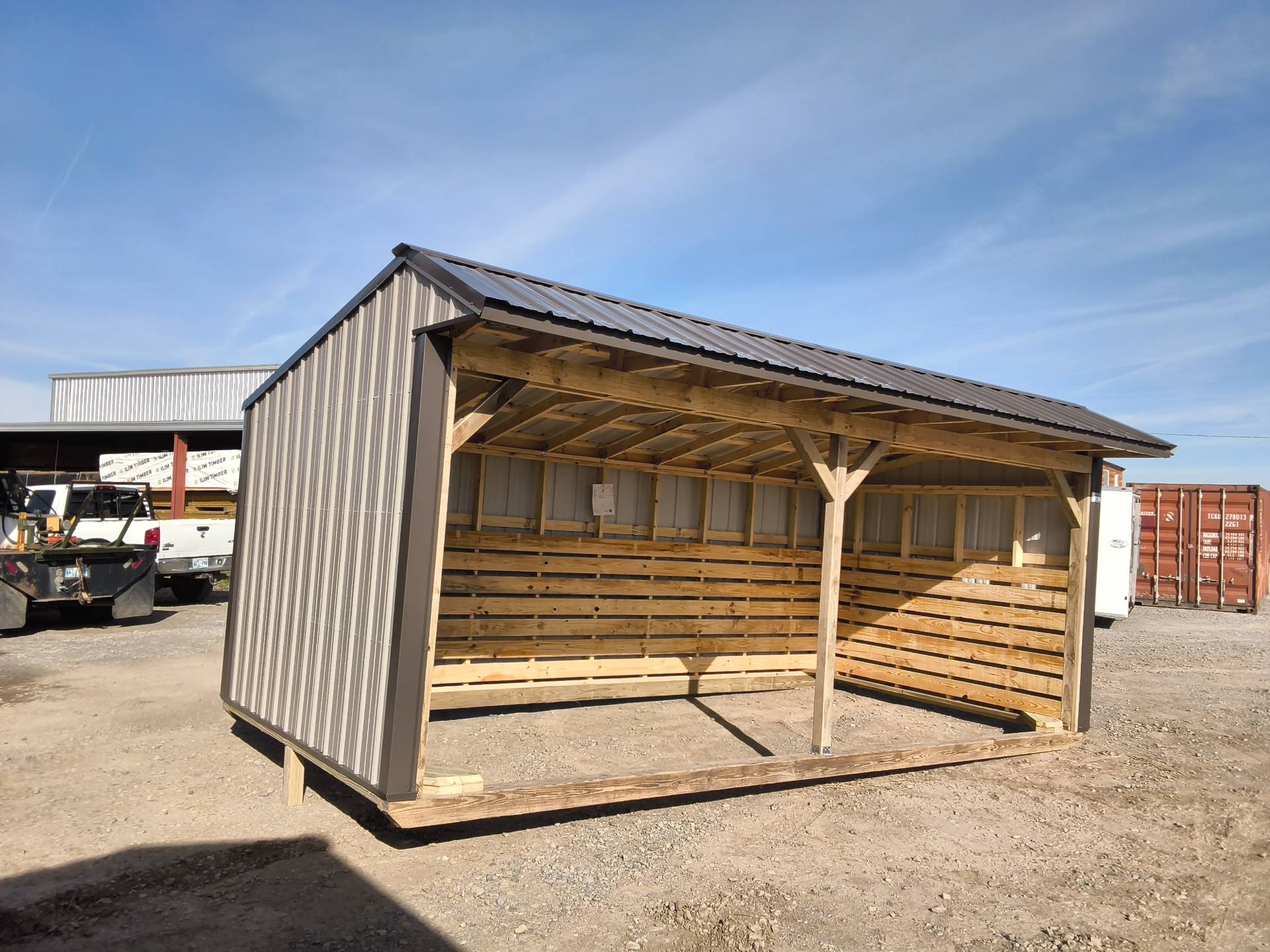 Metal Horse Barn 10 x 20 photo 2