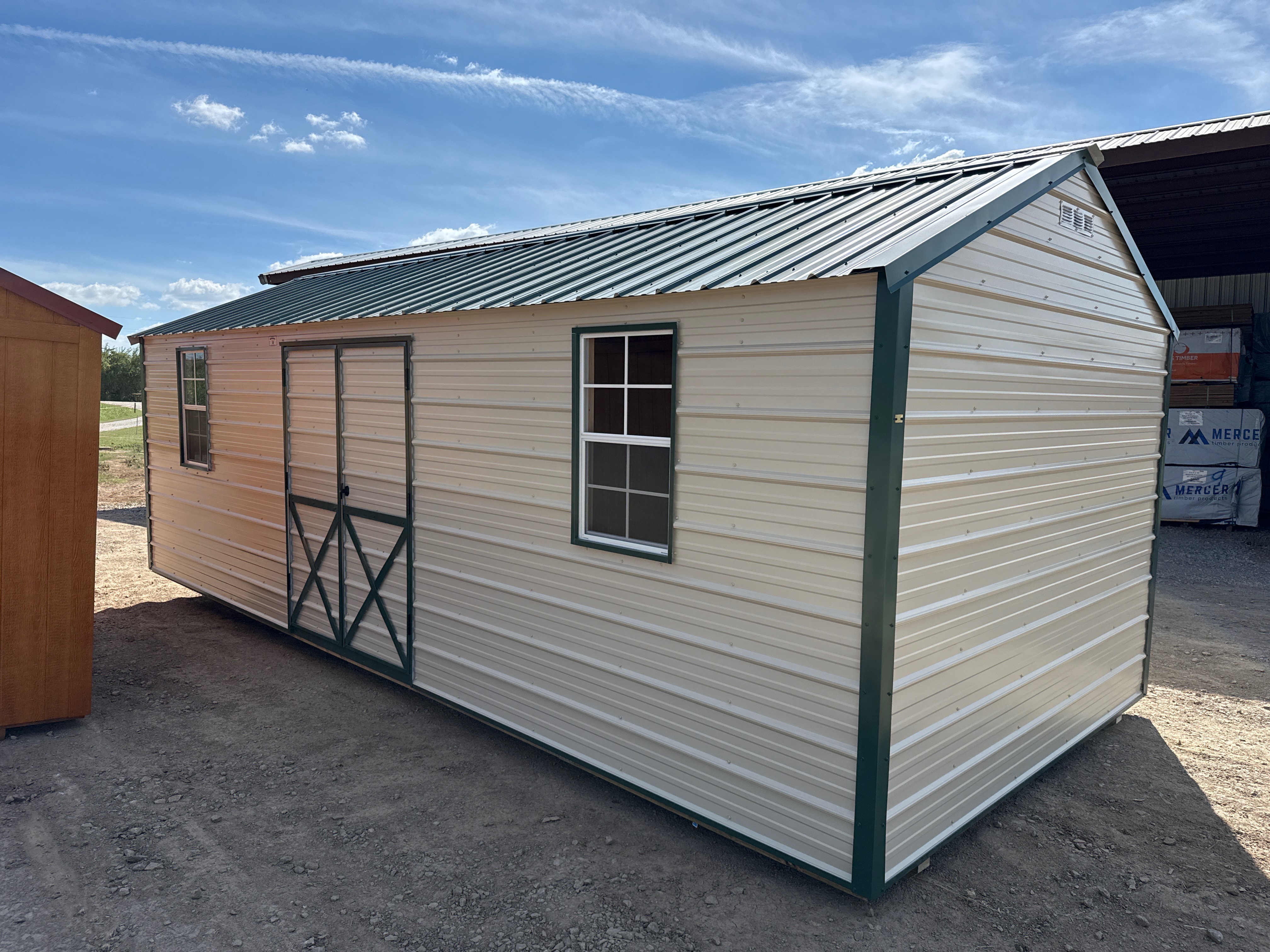 Metal Cottage Barn 10 x 24 photo 2