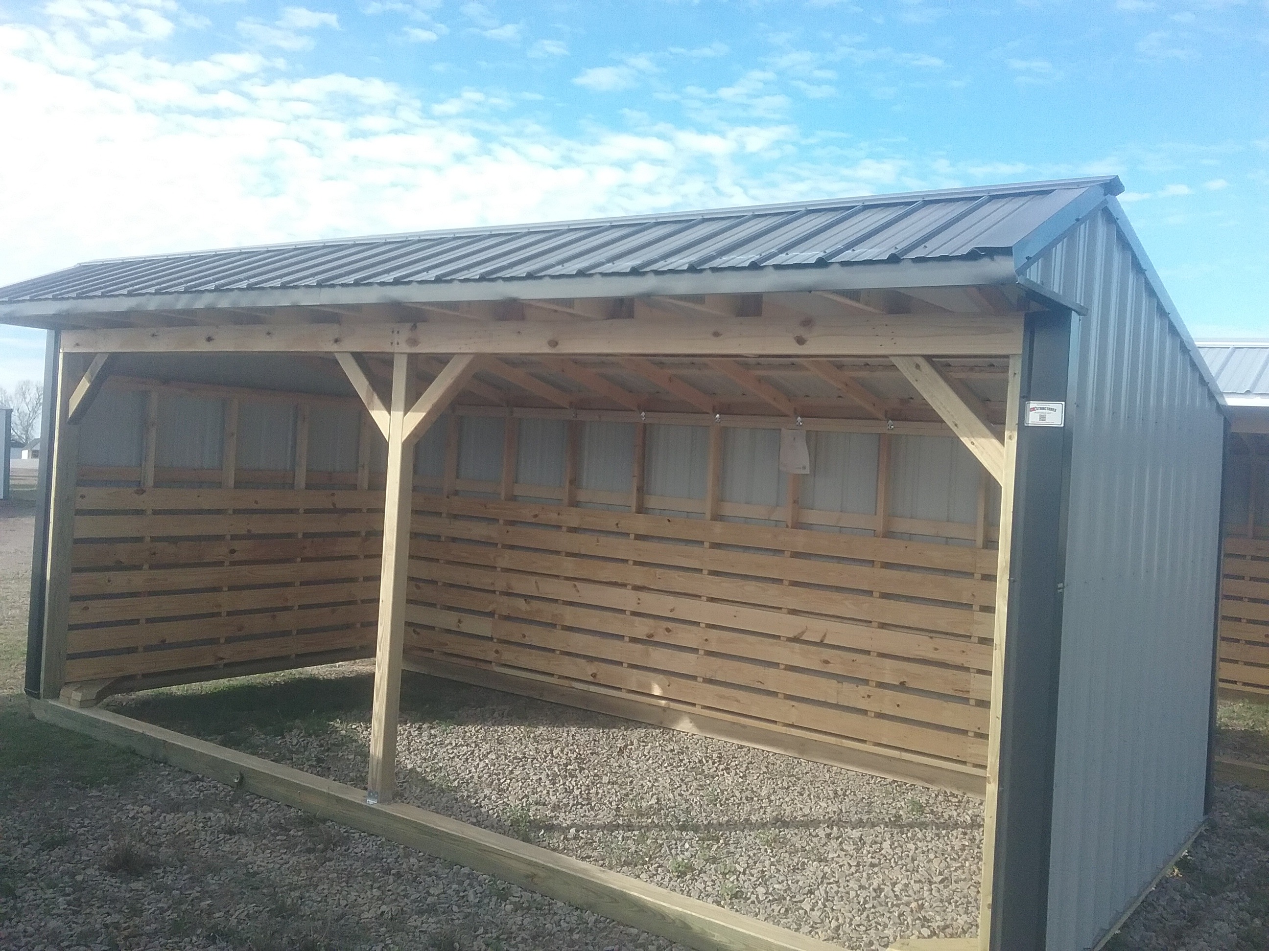 Metal Horse Barn 10 x 20 photo 2
