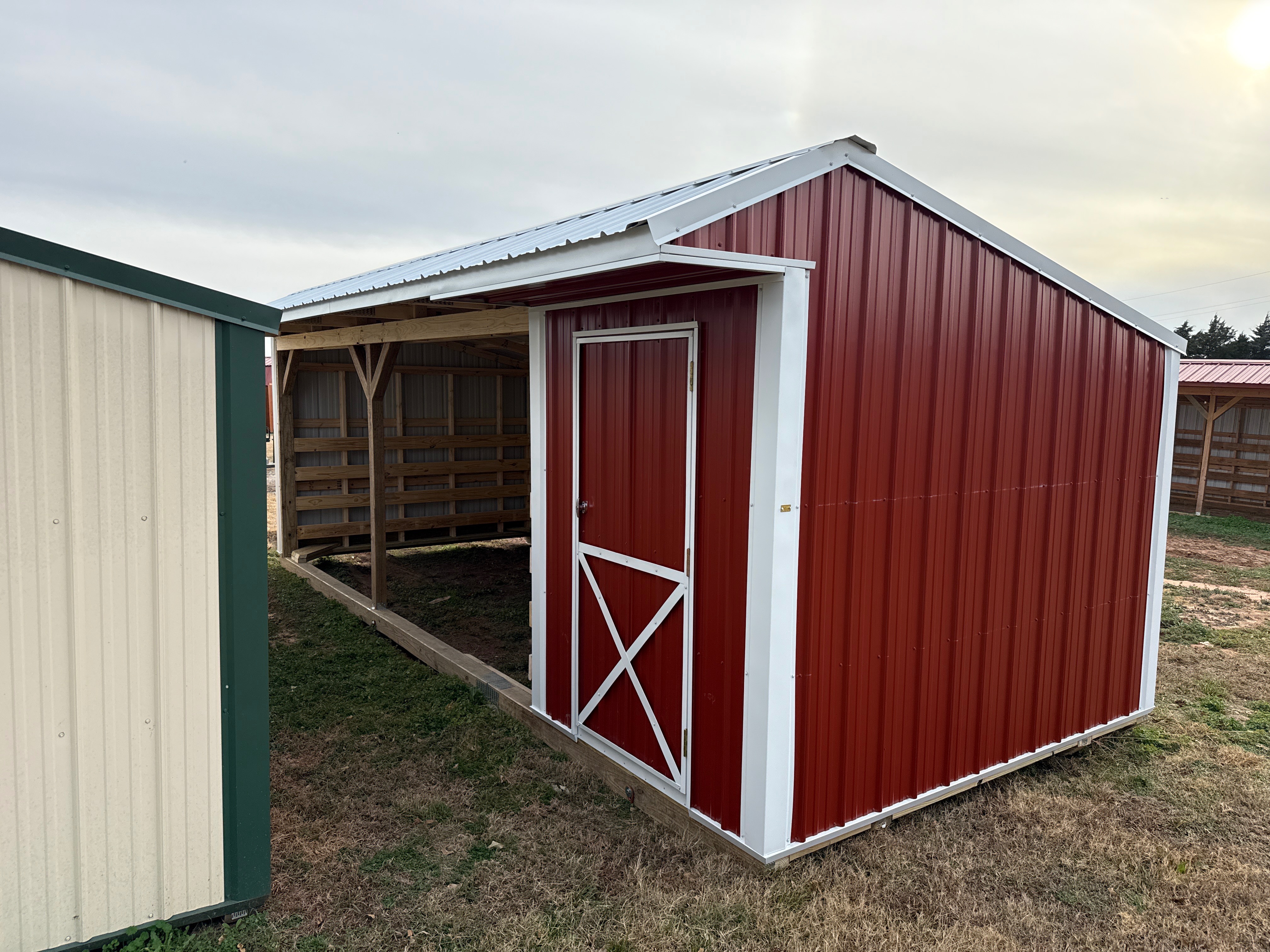 Metal Horse Barn w/ Tack 10 x 24