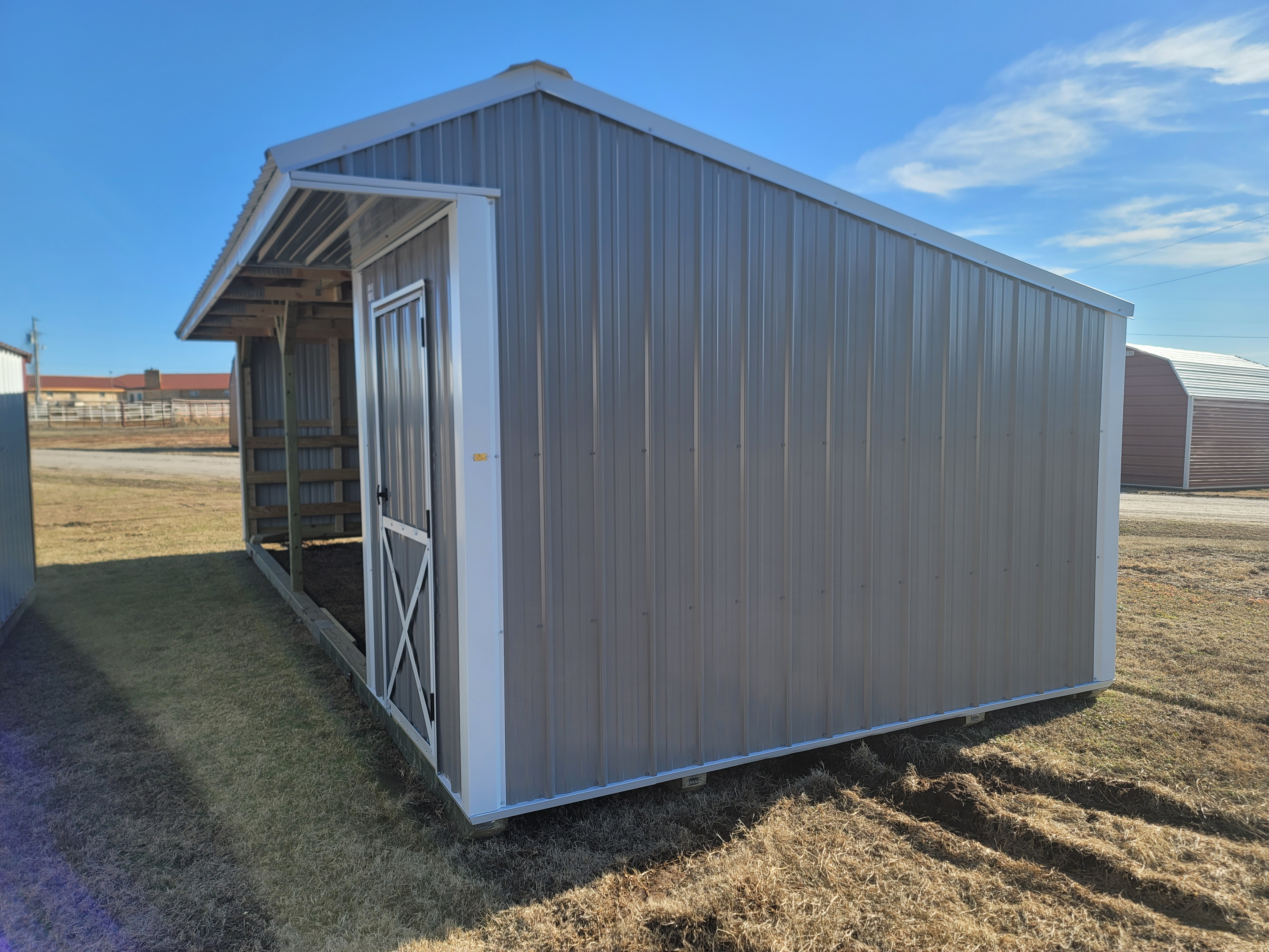 Metal Horse Barn w/ Tack 12 x 28