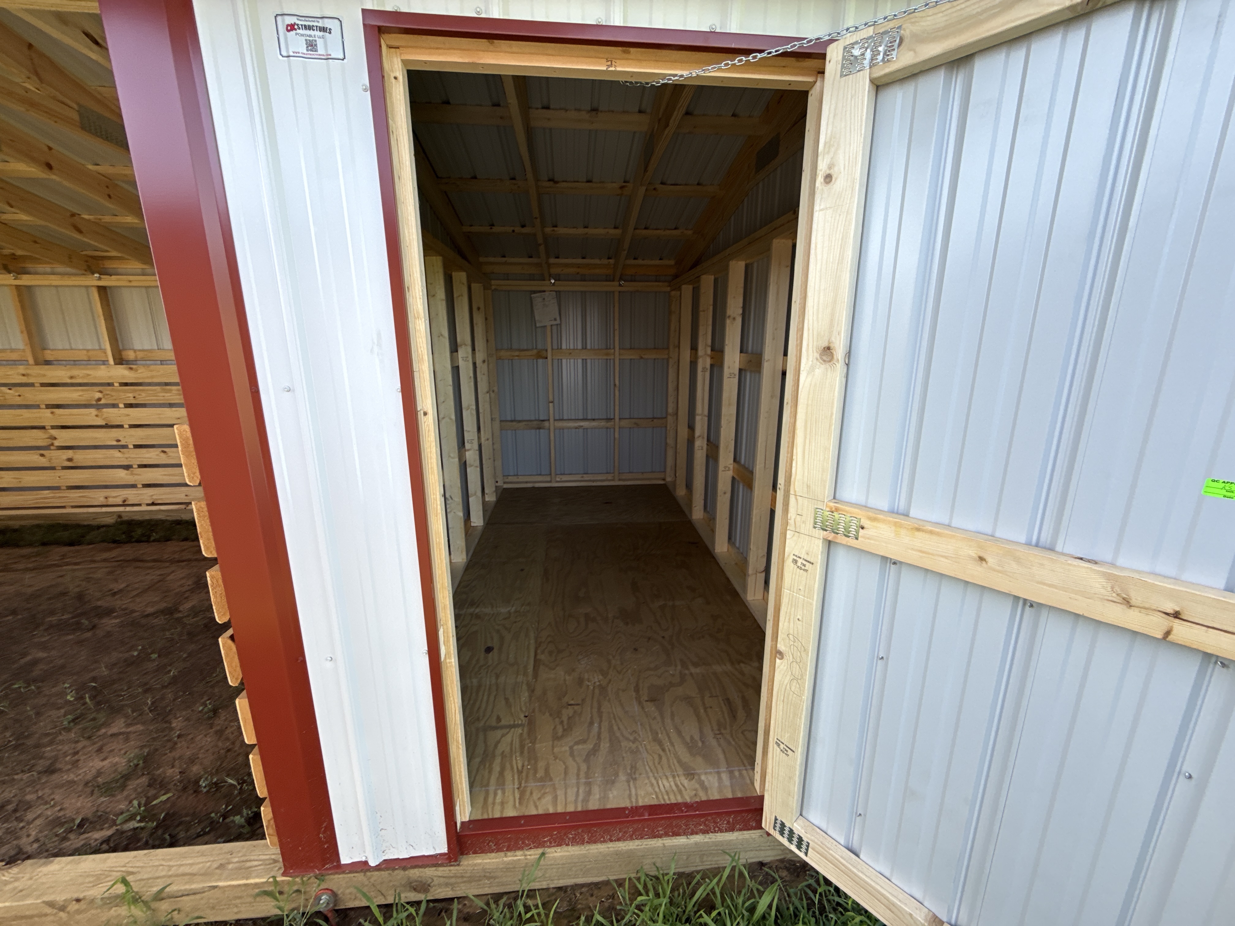Metal Horse Barn w/ Tack 12 x 24 photo 2