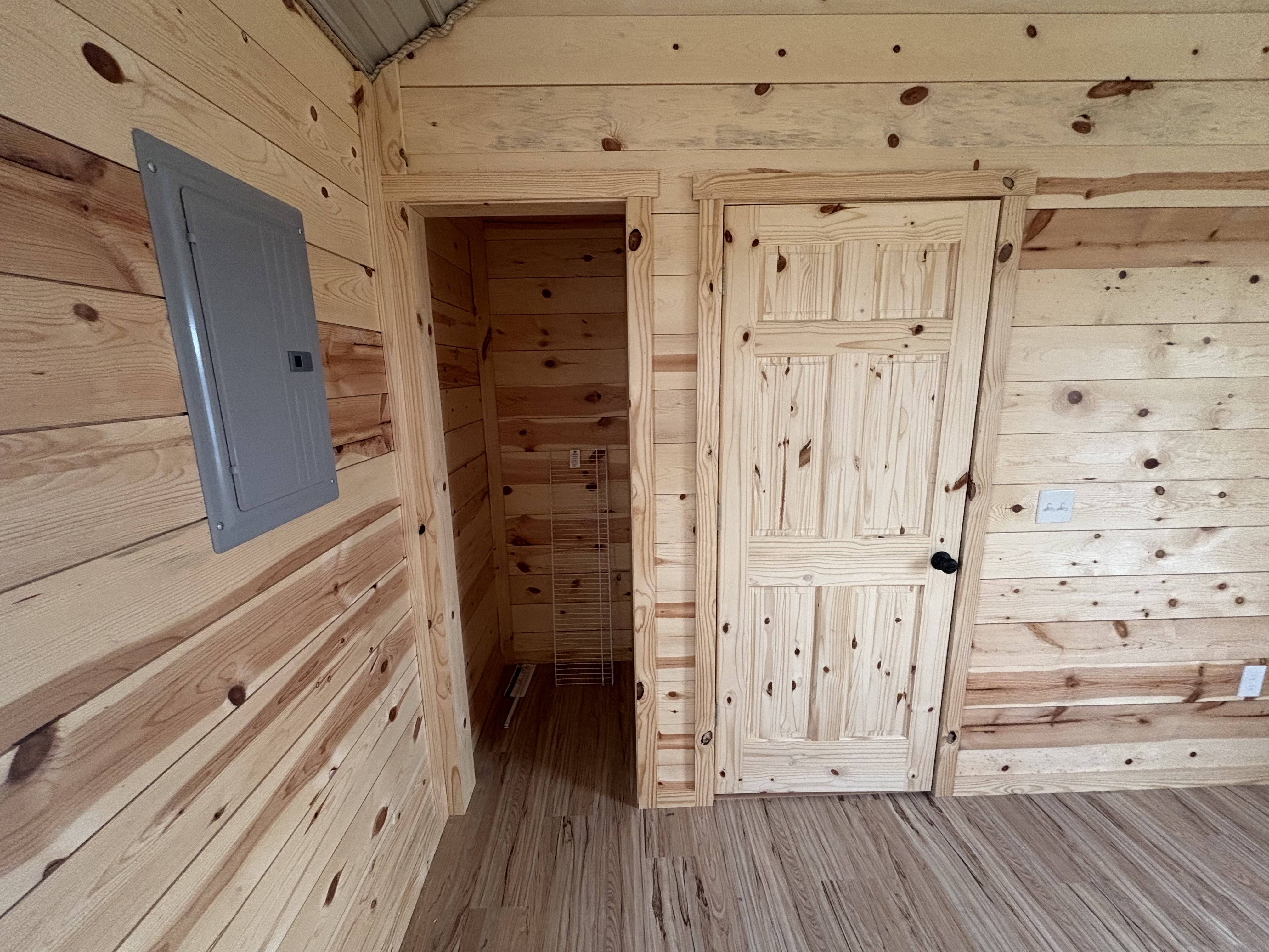 ALERT DISPLAY MODEL! (not for sale) Fully Finished Metal Porch Cabin 14 x 36 (financed $57900) photo 4
