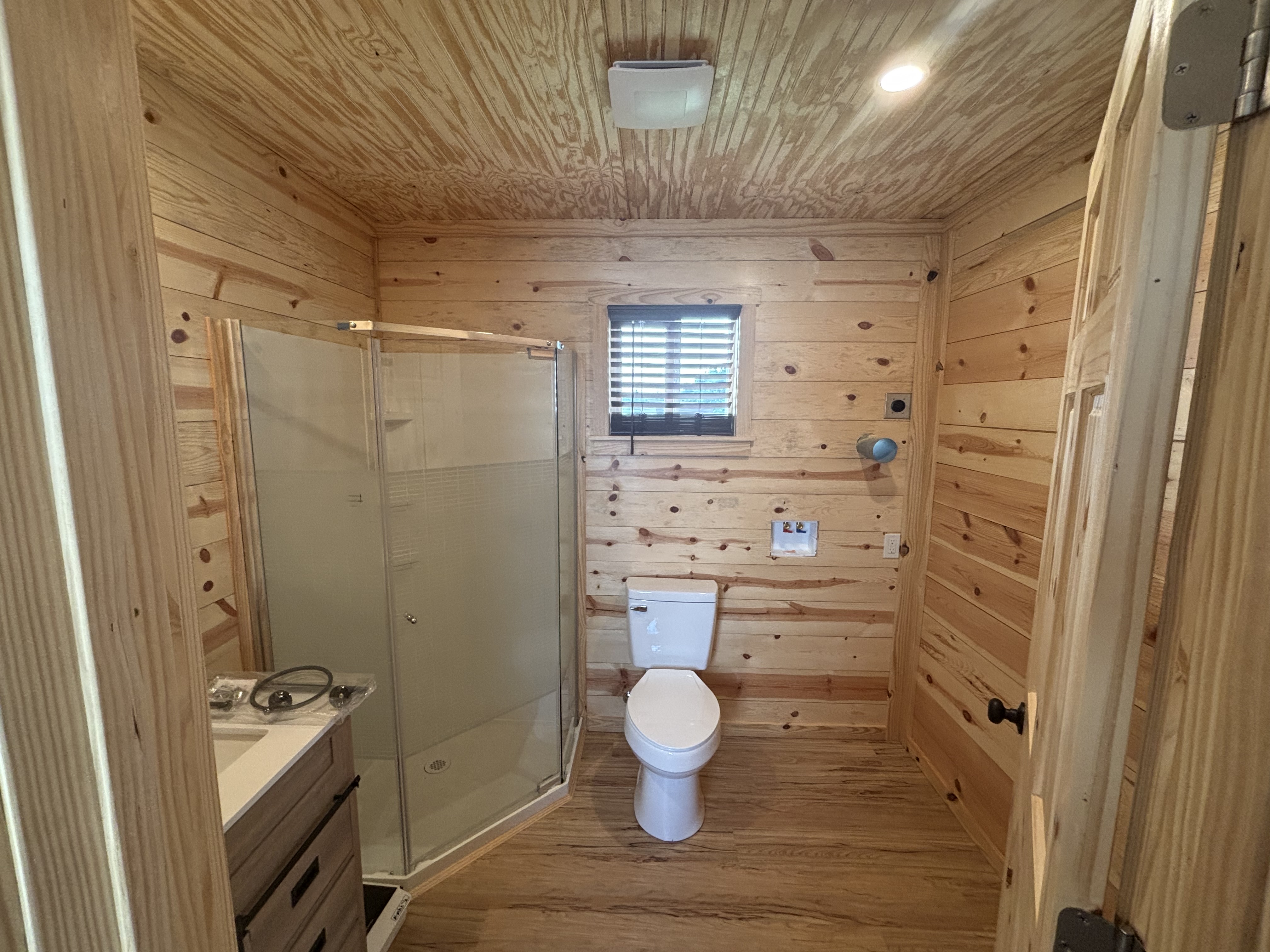ALERT DISPLAY MODEL! (not for sale) Fully Finished Metal Porch Cabin 14 x 36 (financed $57900) photo 5