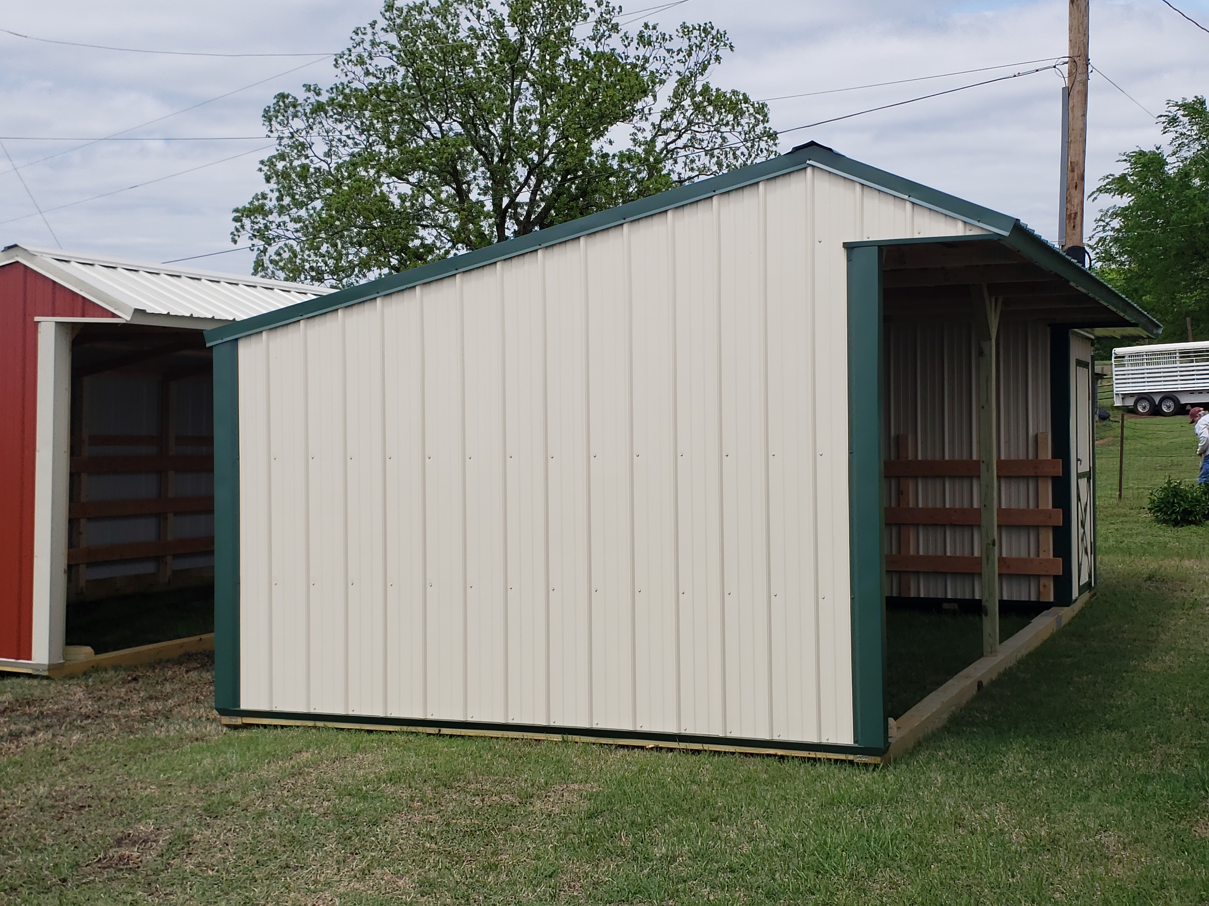 Metal Horse Barn w/ Tack 12x28