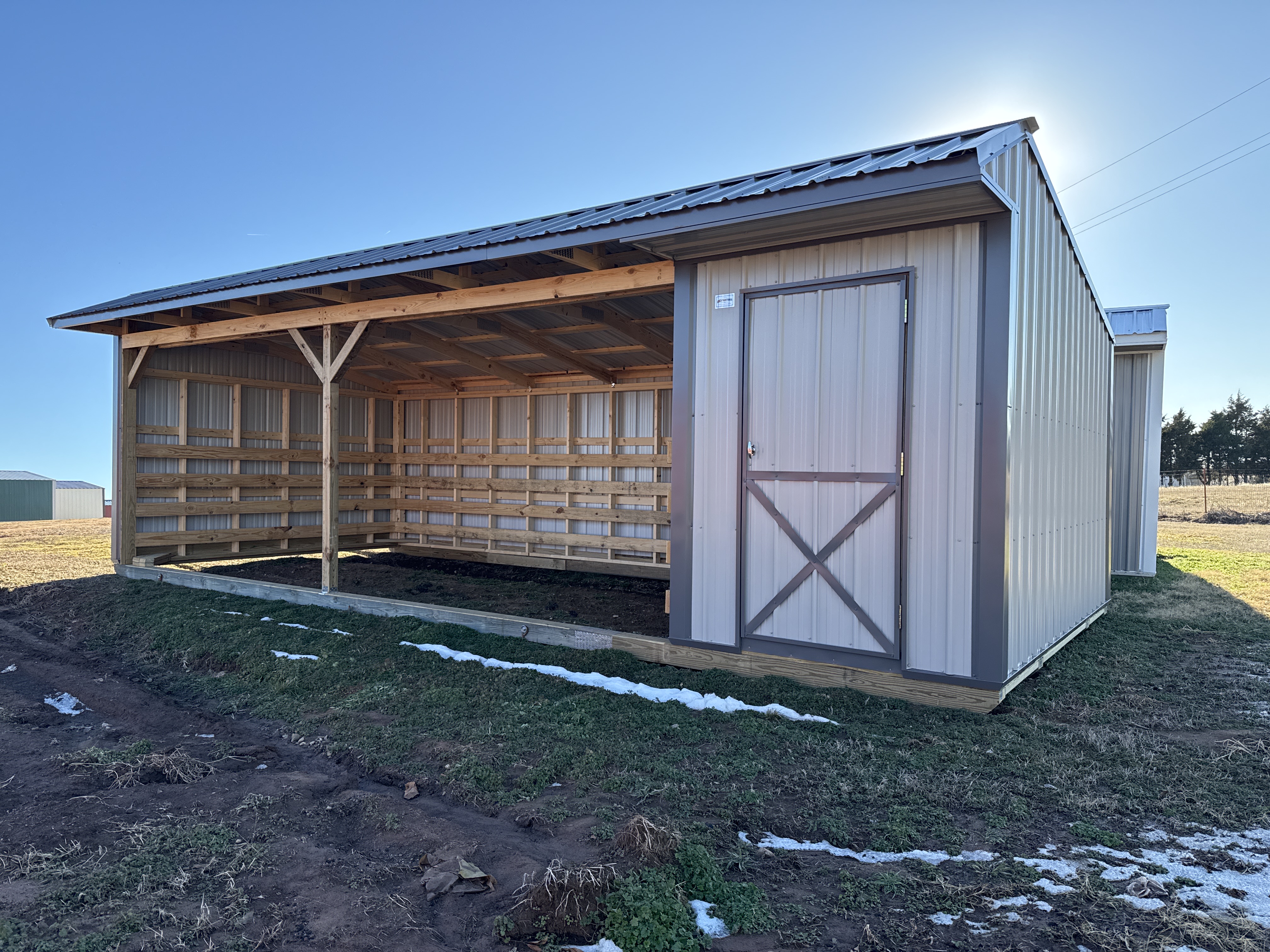 Metal Horse Barn w/ Tack 12 x 28