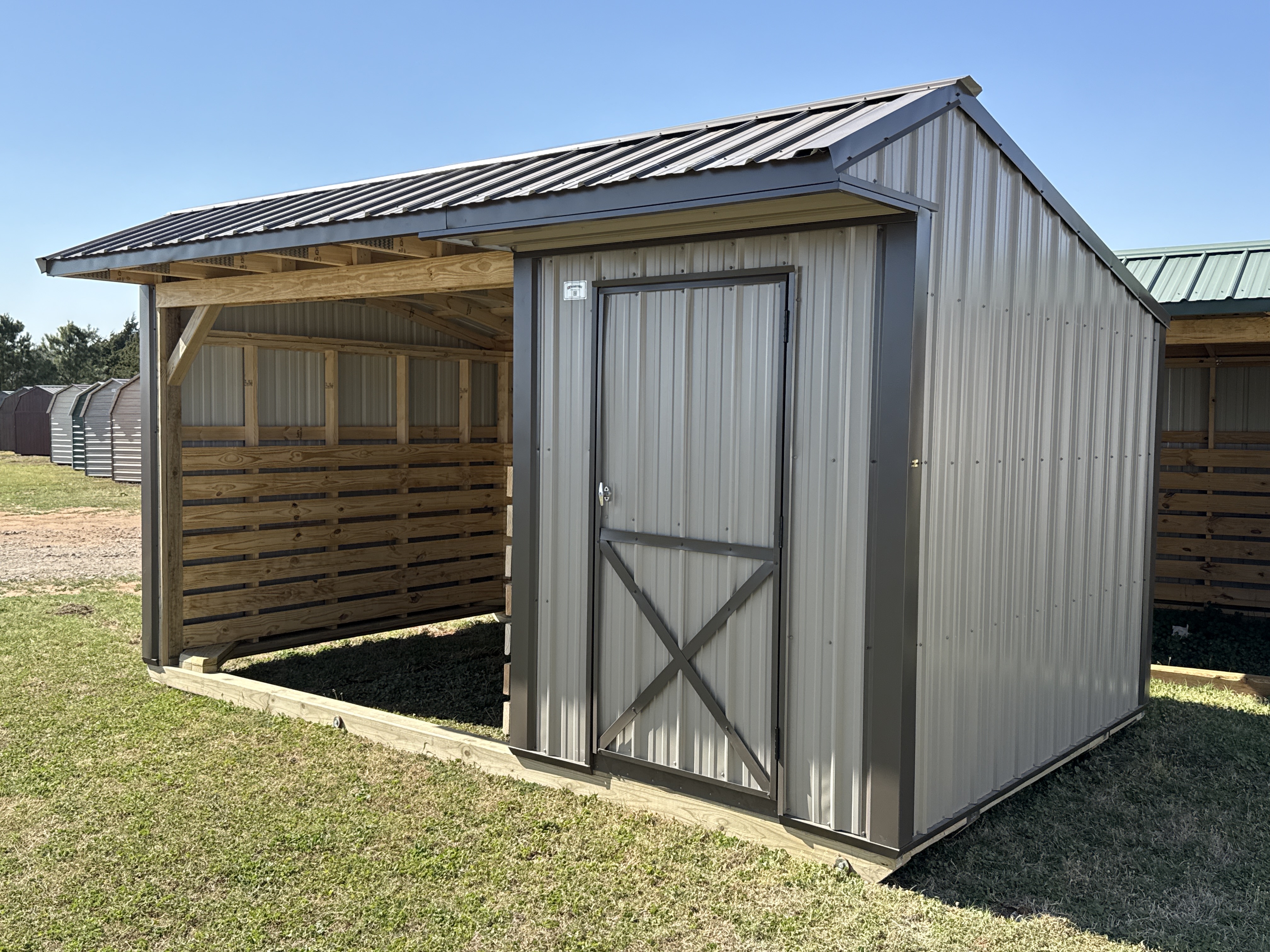 Metal Horse Barn w/ Tack 10 x 16