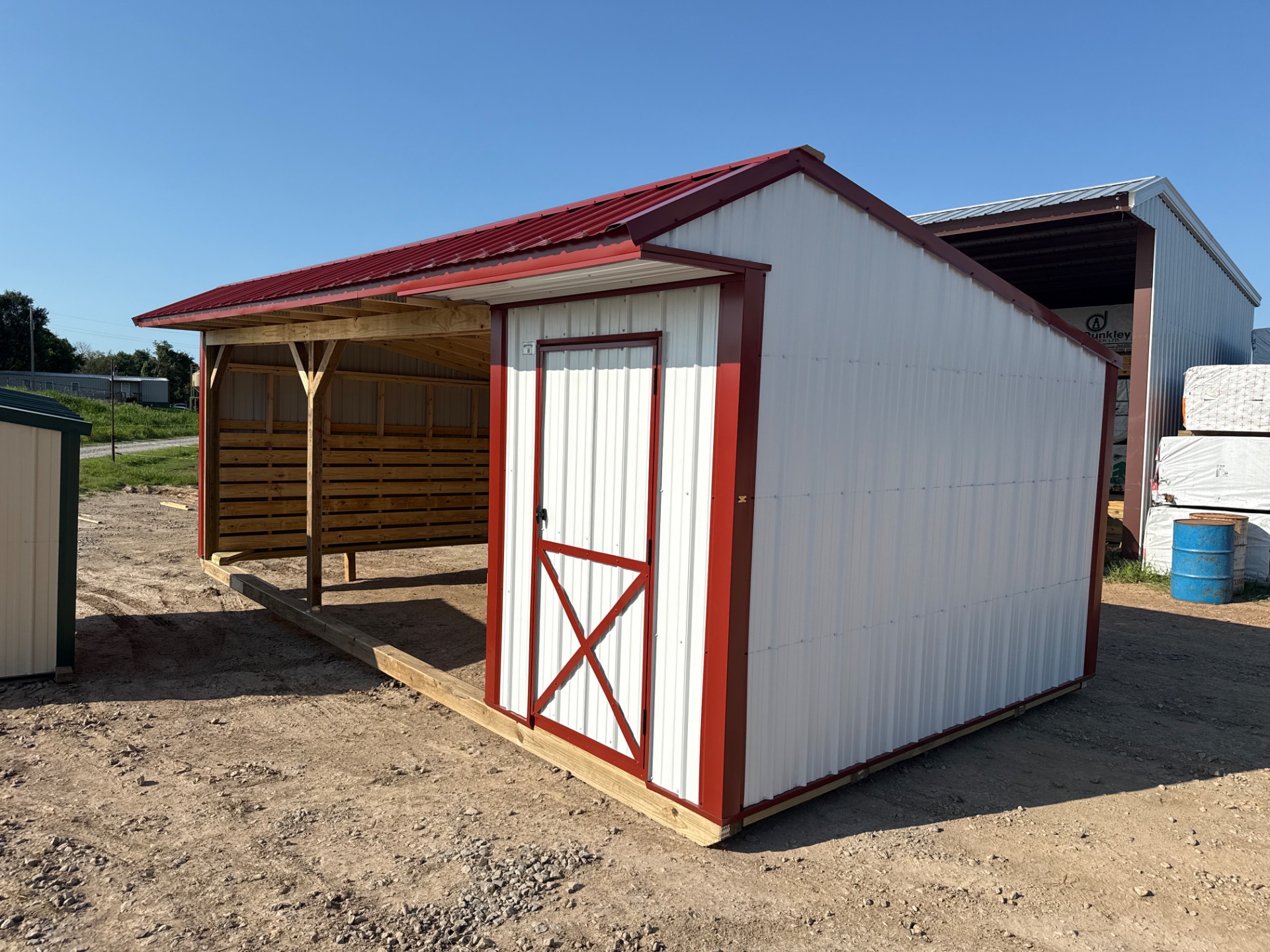 Metal Horse Barn w/ Tack 12 x 24 photo 3