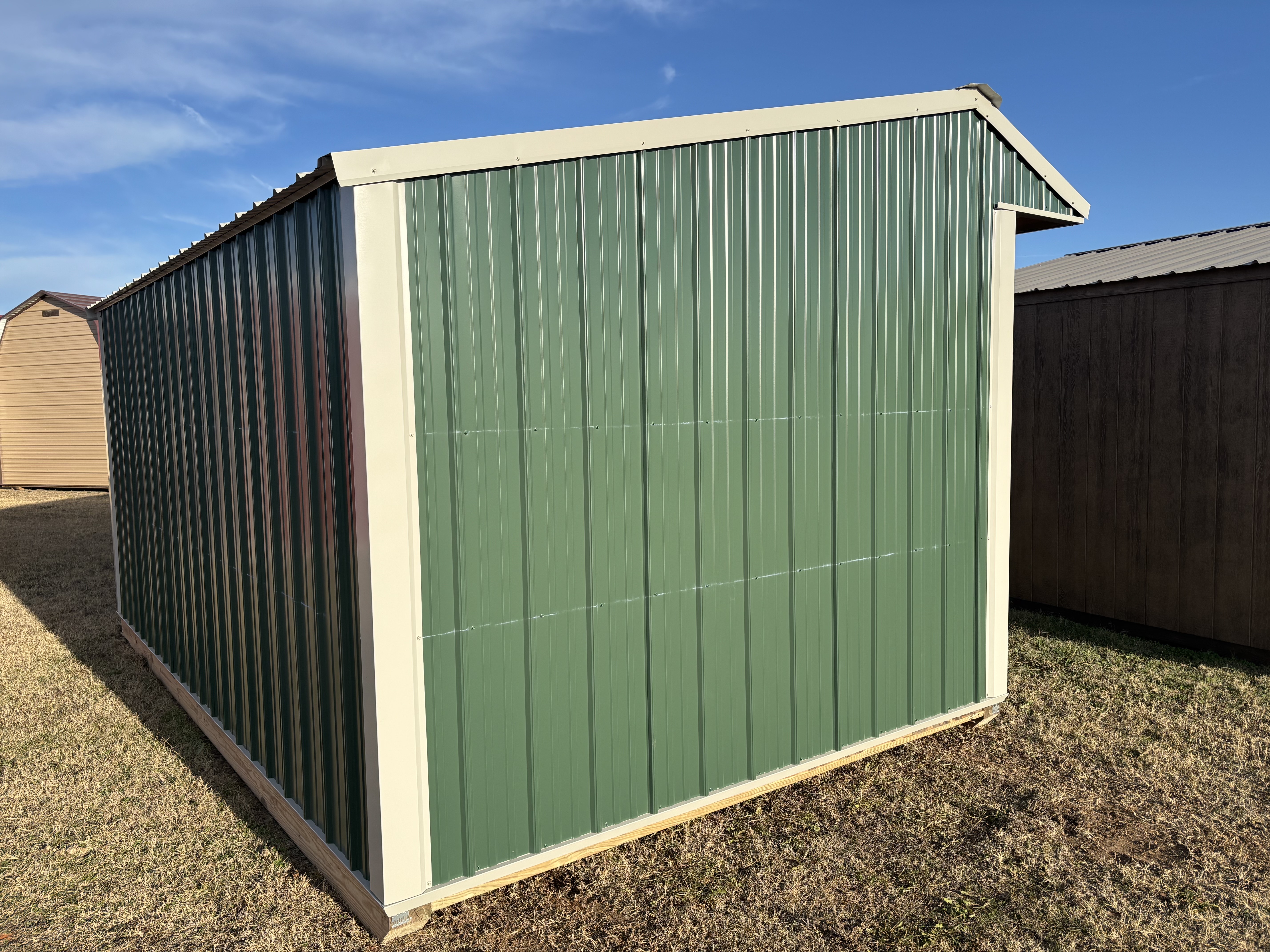 Metal Horse Loafing Shed Lean To Animal Shelter w/ Tack Room 10 x 16 photo 2