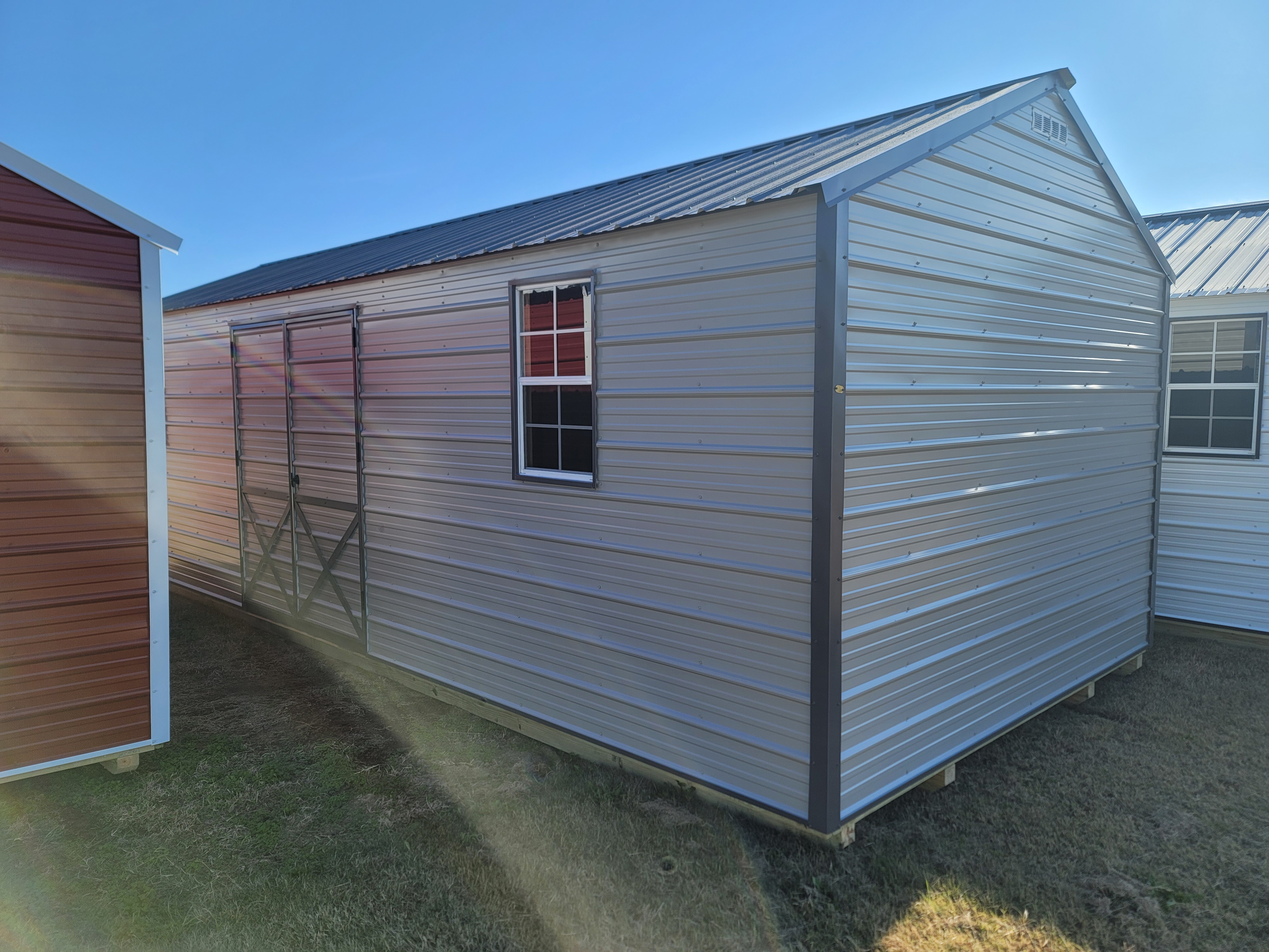 Metal "Cottage" 12 x 28 Style Storage Building photo 2