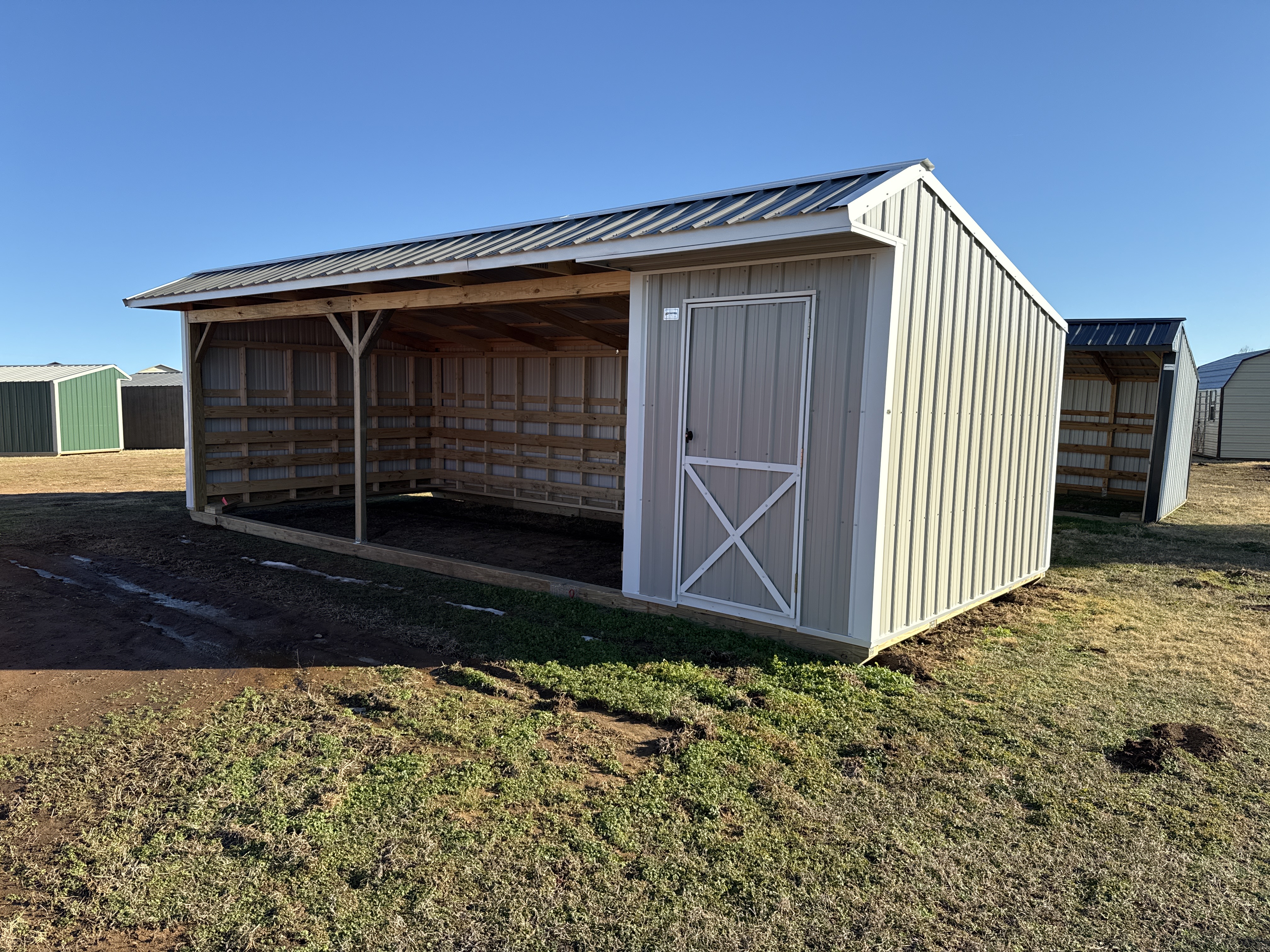 Metal Horse Barn w/ Tack 12 x 28