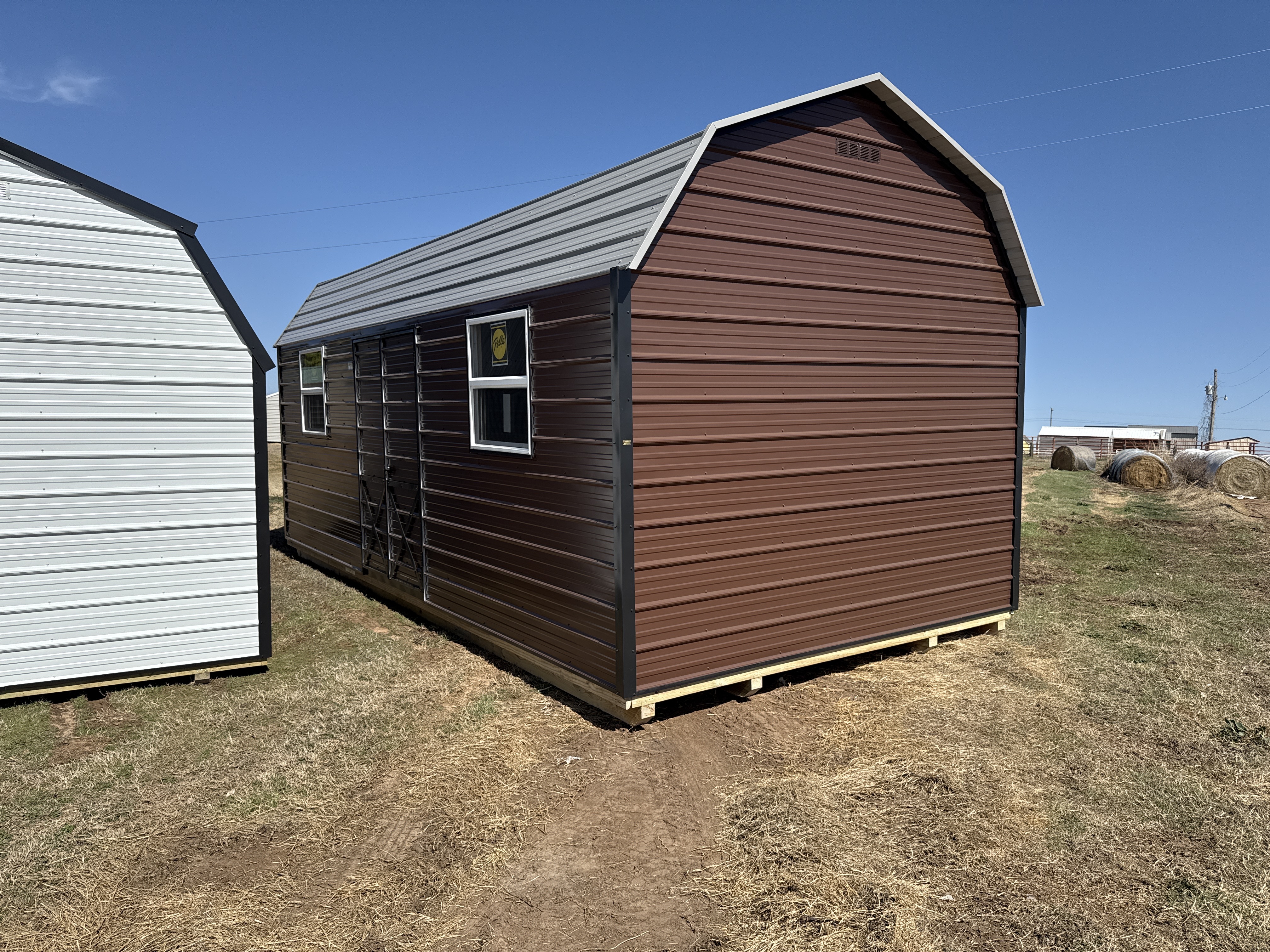 Metal Storage Building 12 x 24 w Double Lofts