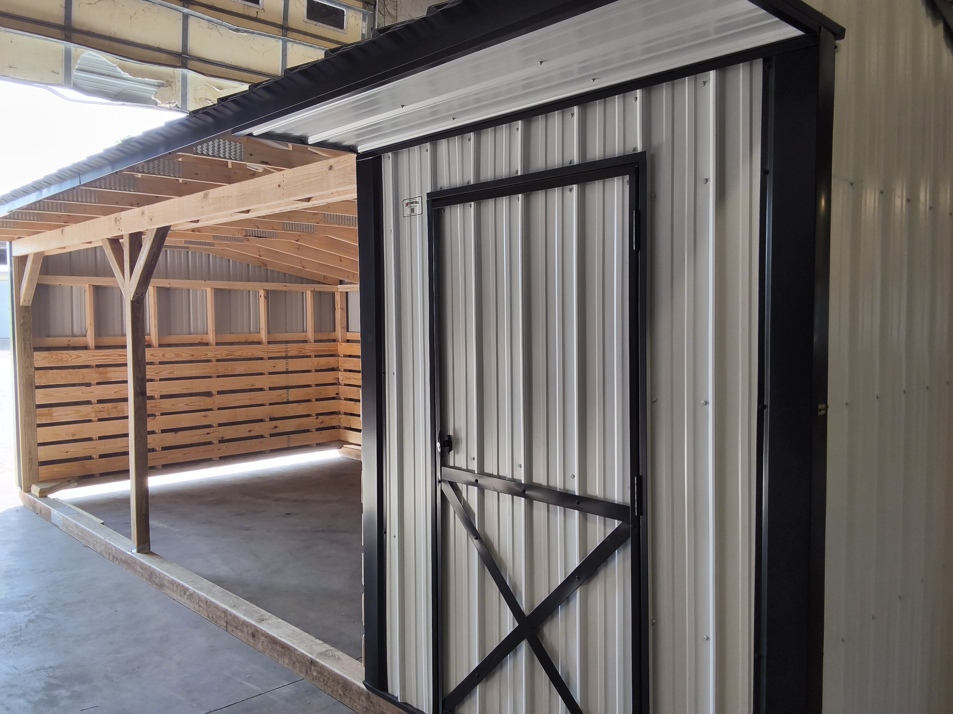 Metal Horse Barn w/ Tack 12 x 24