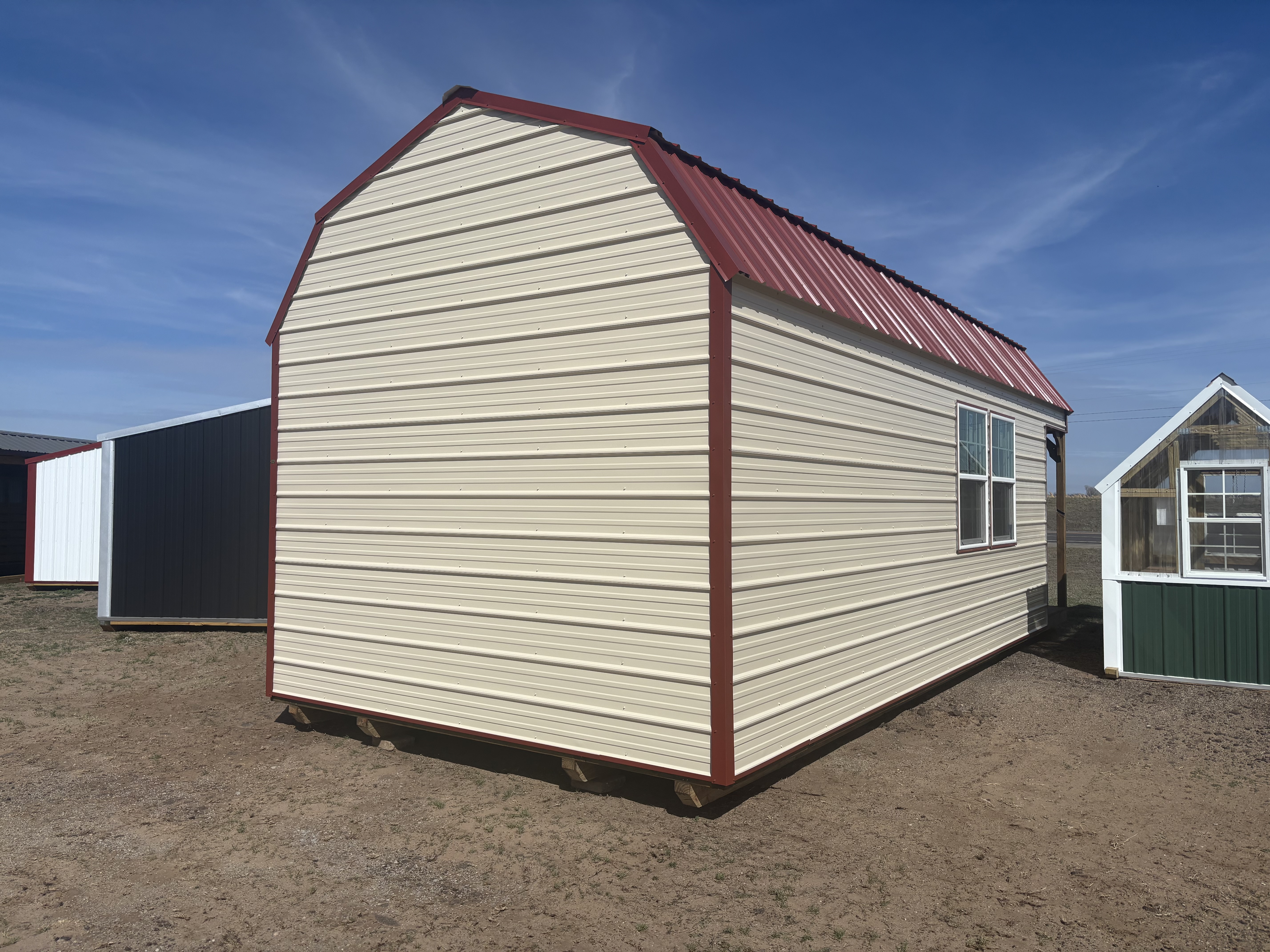 Metal Porch Cabin 12 x 28 photo 5