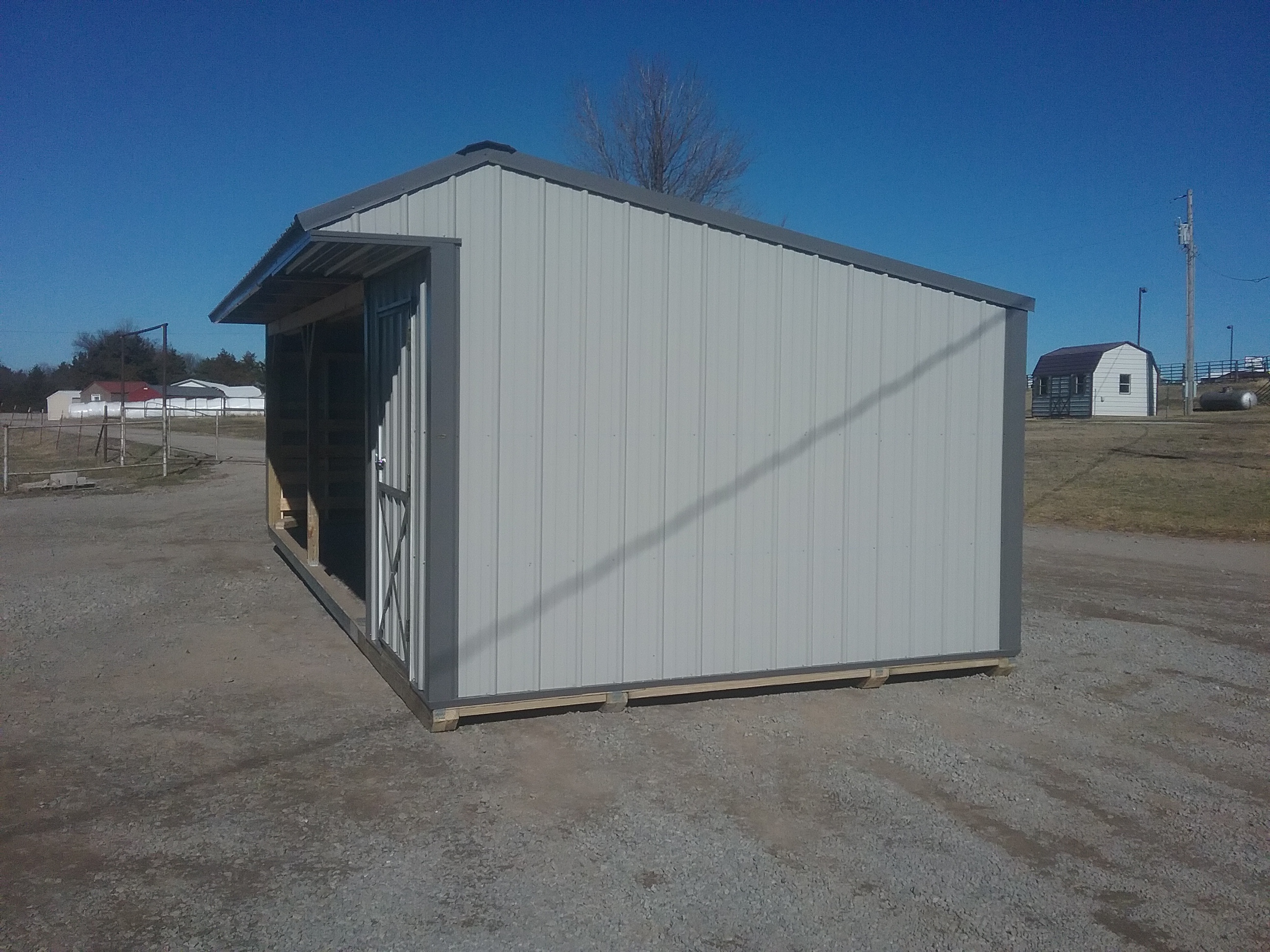 Metal Horse Barn w/ Tack 12 x 28 photo 2