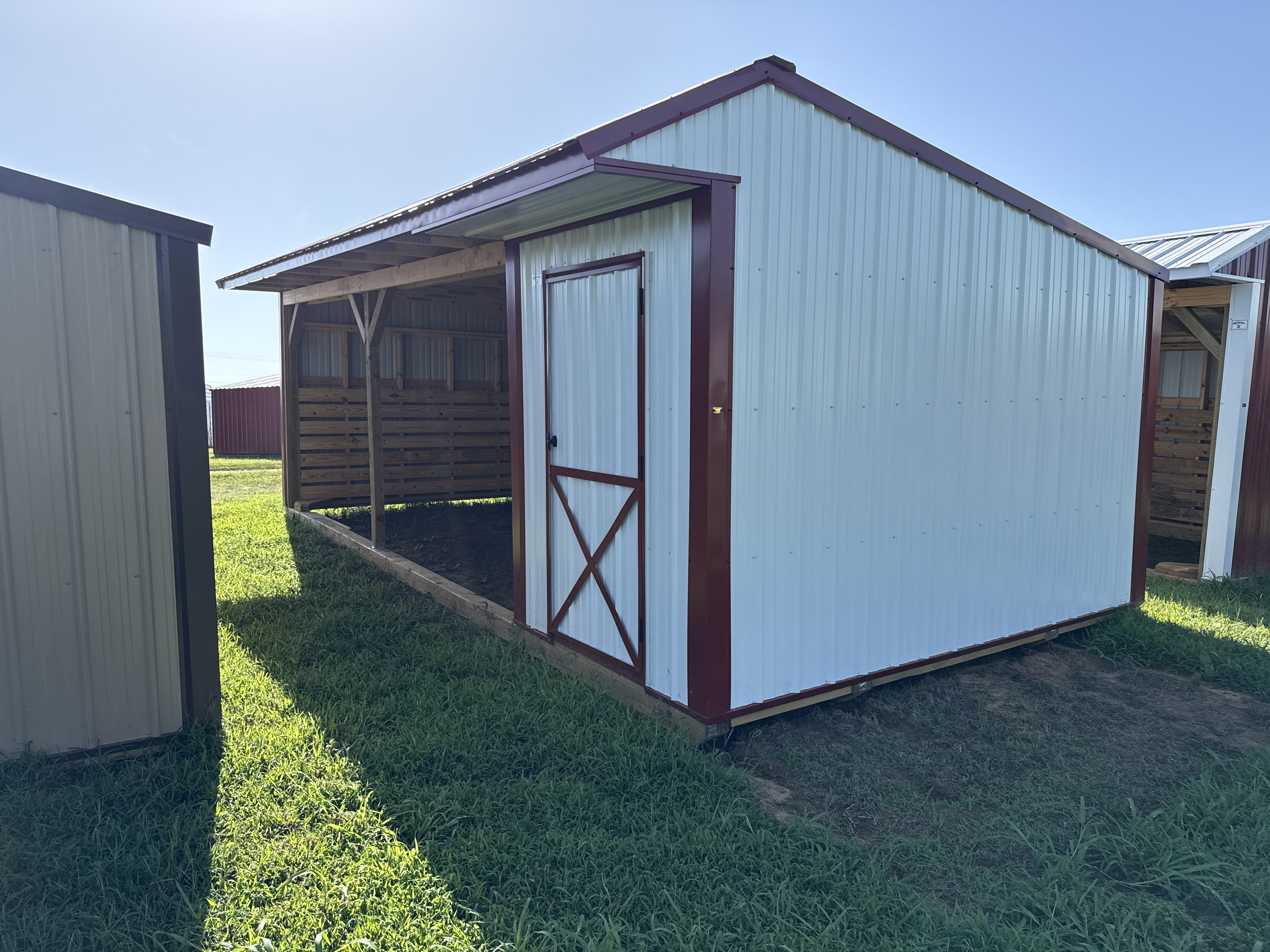 Metal Horse Barn w/ Tack 12 x 24