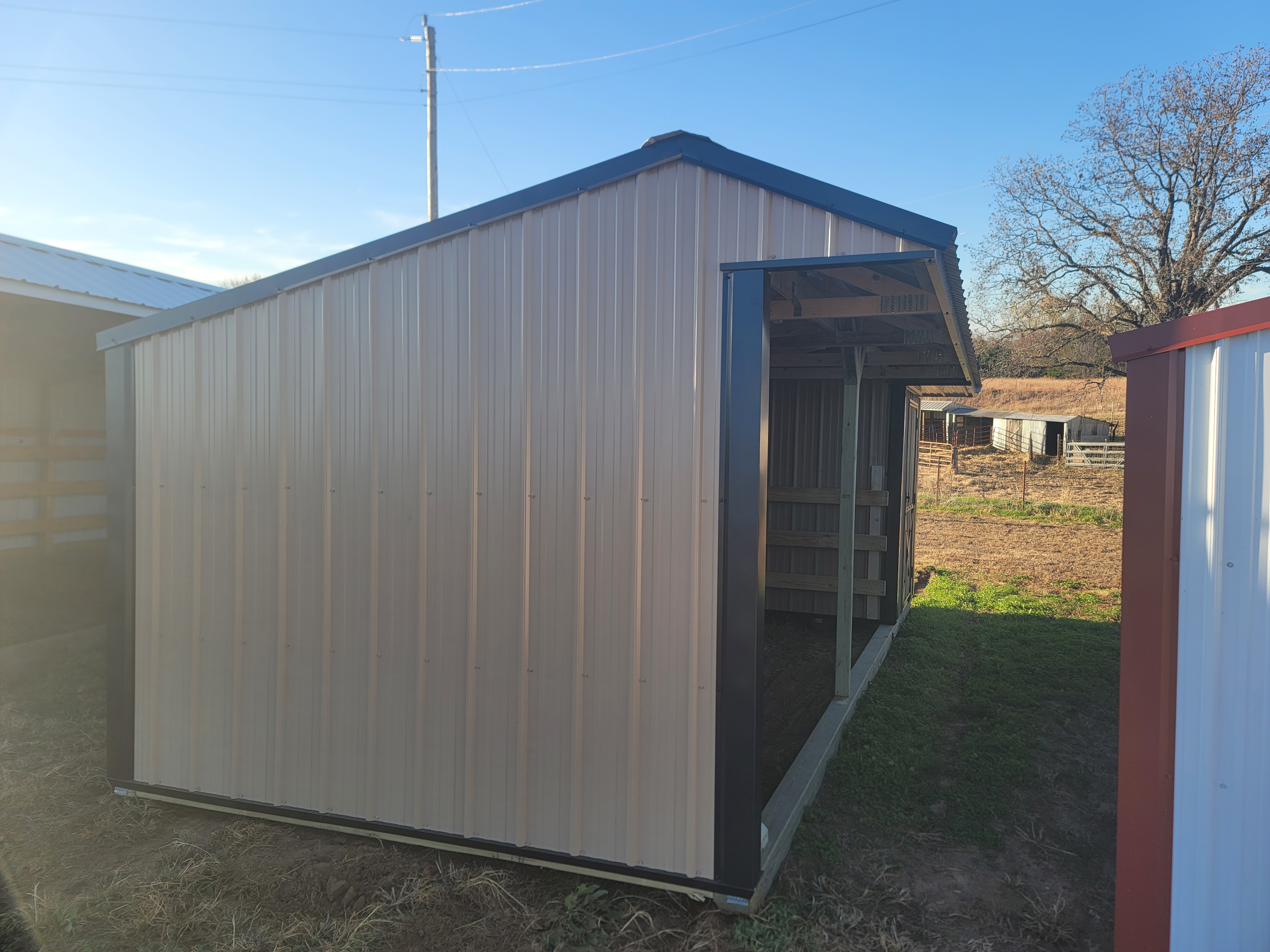 Metal Horse Barn w/ Tack 10 x 24