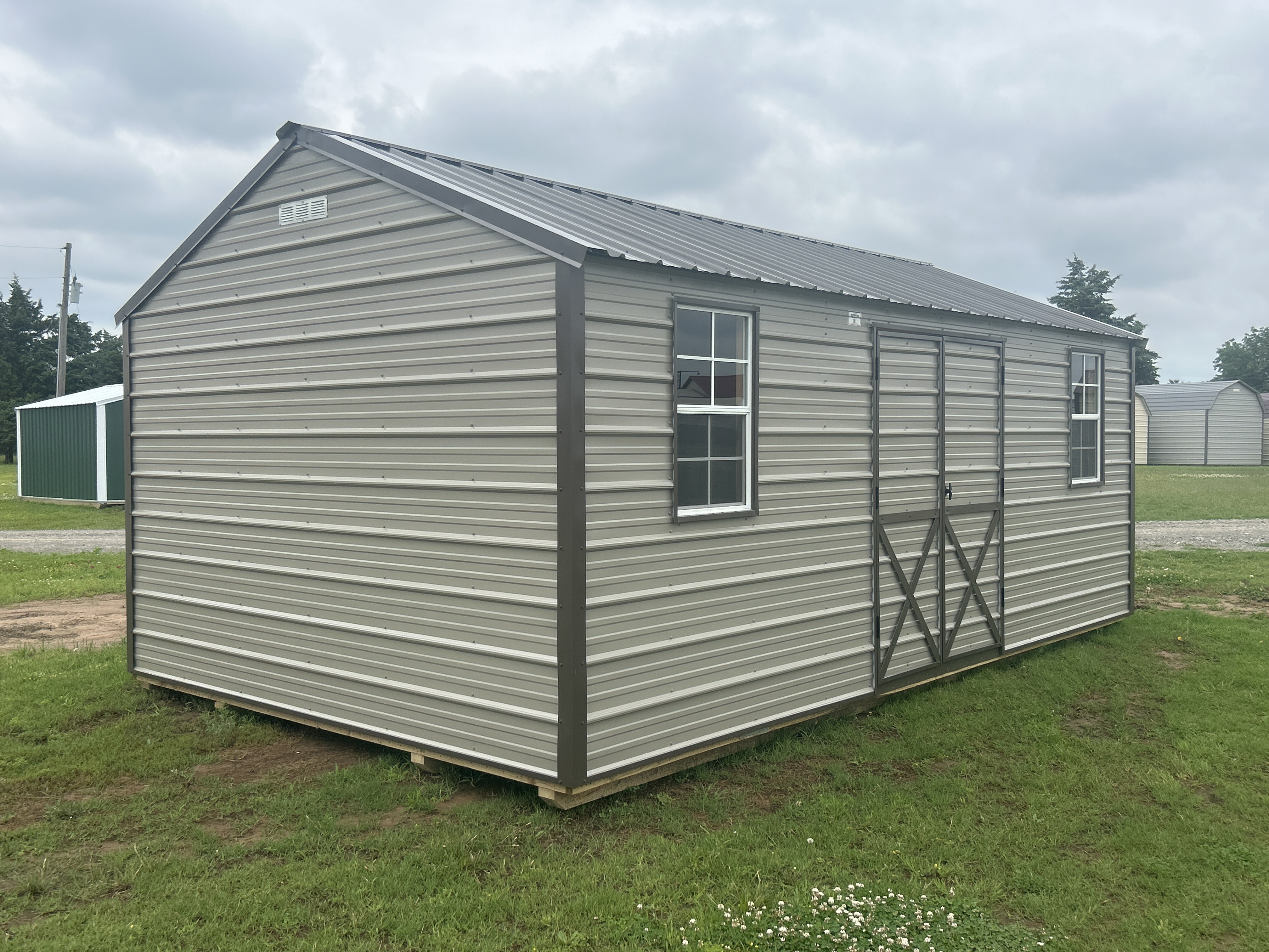 Metal Cottage Barn 12 x 20 photo 2